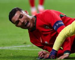 Тренировка Роналду в сборной Португалии вынужденно прерывалась