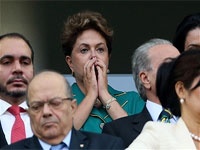 На матче ЧМ целились в президента Бразилии Руссефф